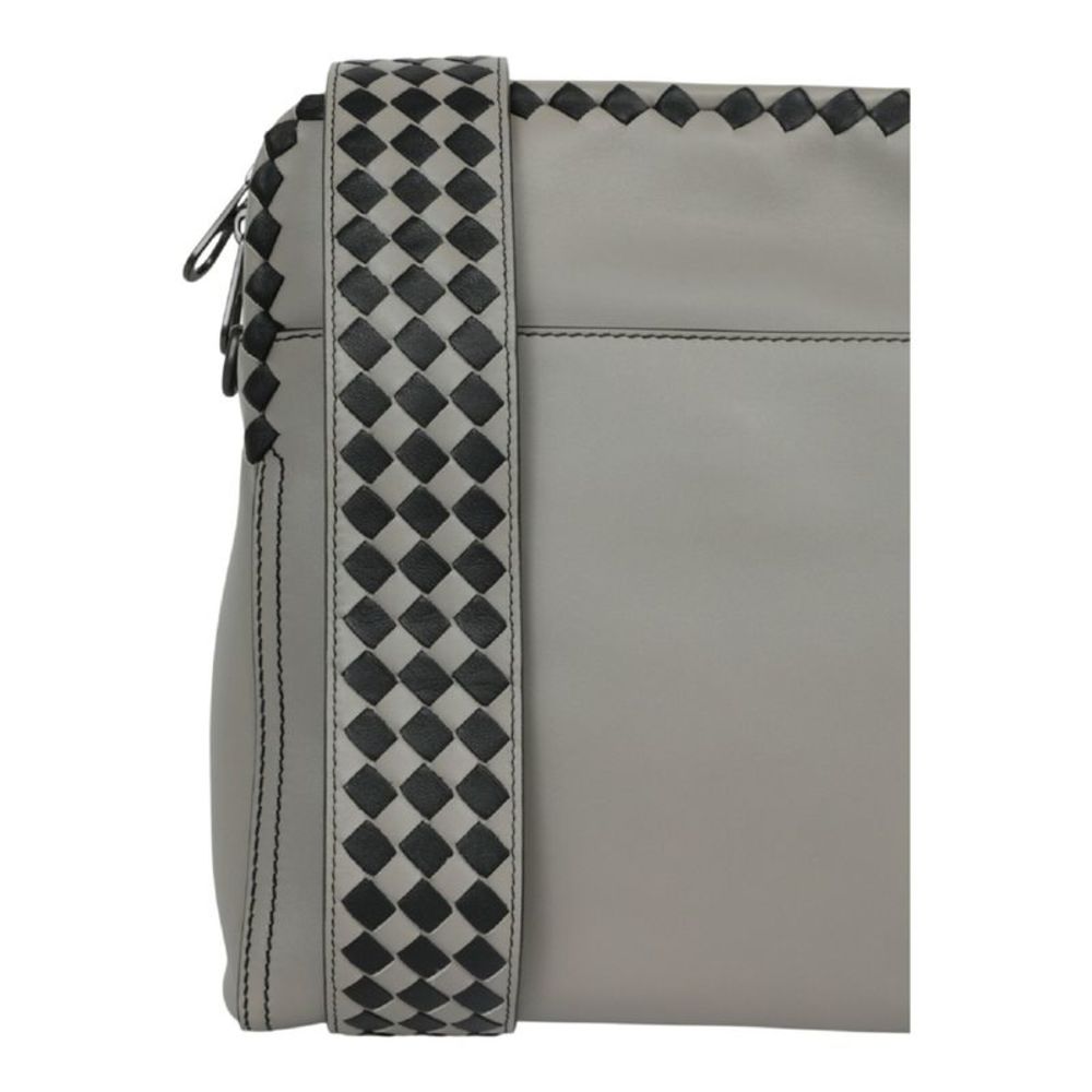 Bottega Veneta Leather Crossbody Grey Female - Picture 3 of 5